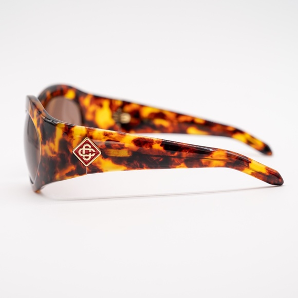CASABLANCA Round Goggle Acetate Sunglasses Tortoise - Picture 4 of 11